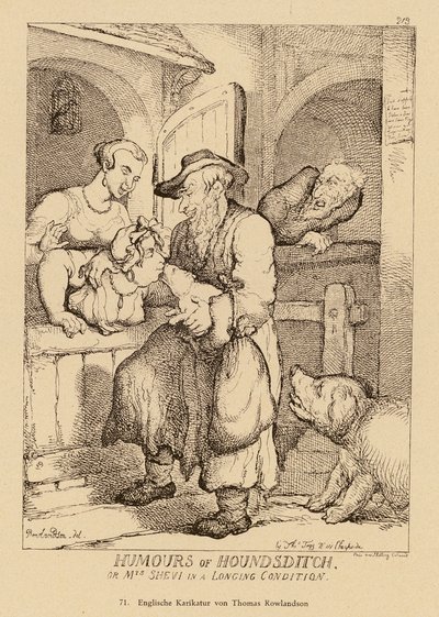 Houndsditchin huumorit tekijältä Thomas (after) Rowlandson