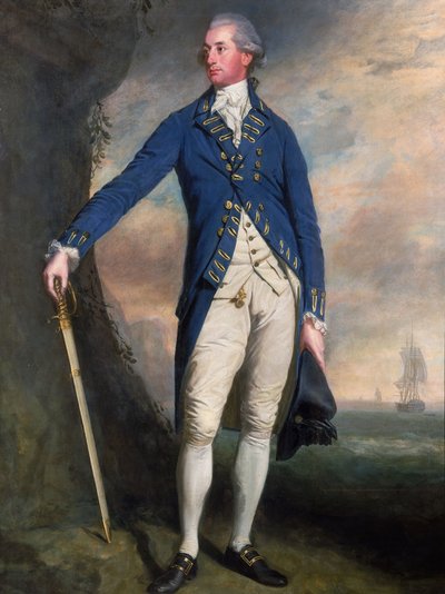Kapteeni Sir George Montagu (1750-1829), noin 1780-90 (öljy kankaalle). tekijältä Thomas (attr.to) Beach