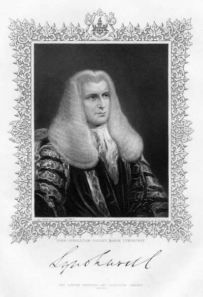 John Singleton Copley 1738-1815, Britannian lordikansleri ja poliitikko, 1800-luku. tekijältä Thomas A. Woolnoth