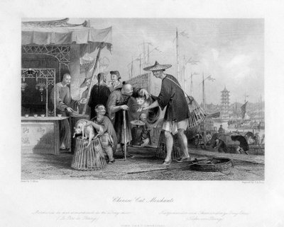 Kiinalaiset kissakauppiaat, 1800-luku. tekijältä Thomas Abel Prior