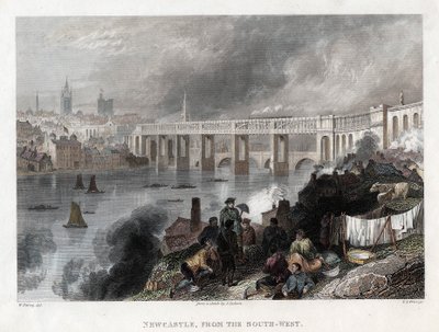 High Level Bridge Tynen yli Newcastlessa, 1849 tekijältä Thomas Abiel Prior