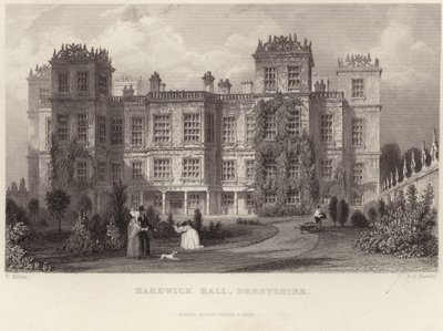 Hardwick Hall Derbyshiressä tekijältä Thomas Allom