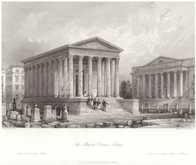 House Carree Nimesissä tekijältä Thomas Allom