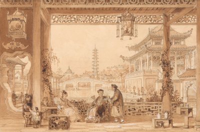 Mandariinitalon terassi Pekingissä tekijältä Thomas Allom