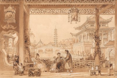 Mandariinitalon terassi Pekingissä tekijältä Thomas Allom