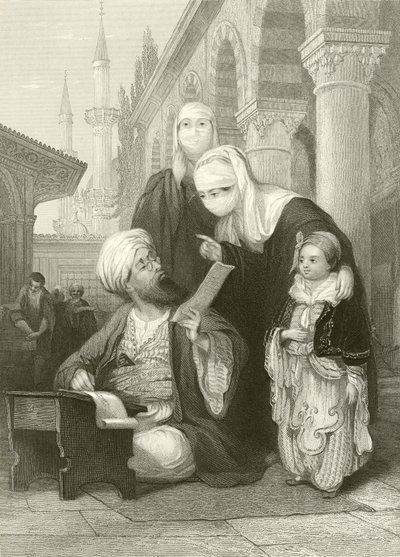 Turkkilainen kirjeen kirjoittaja tekijältä Thomas Allom