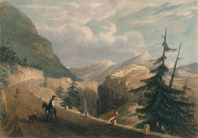 Fort Lesseillon, lähellä Bramantea, 1827. tekijältä Thomas Barber