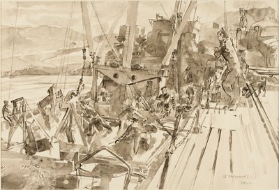 Hiilen purkaminen, Hvitanes (muste paperille) tekijältä Thomas Barclay Hennell