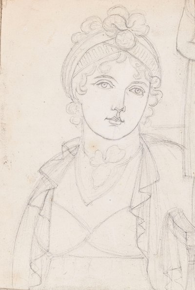 Emma Hamiltonin pää ja olkapäät -muotokuva tekijältä Thomas Baxter