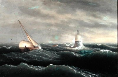 Majakka (öljy kankaalle) tekijältä Thomas Birch
