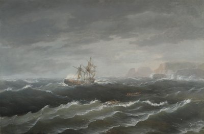 Haaksirikko lähellä kivistä rannikkoa tekijältä Thomas Birch