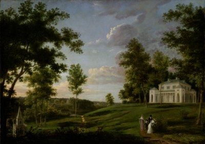 Kaakkoisnäkymä Sedgeley Parkista, James Cowles Fisherin maaseudulta, Esq., ca. 1819. tekijältä Thomas Birch