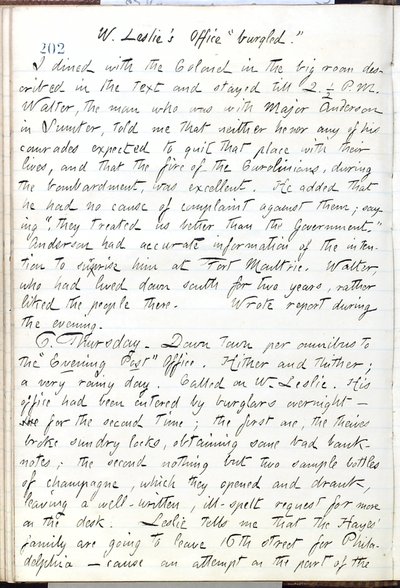 Thomas Butler Gunn Diaries- Osa 16, sivu 224, 5. kesäkuuta 1861 tekijältä Thomas Butler Gunn