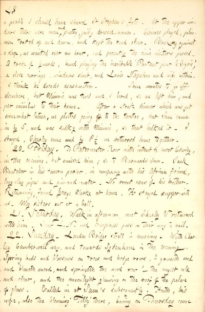 Thomas Butler Gunn Diaries- nide 7, sivu 54, 19.-22. Huhtikuuta 1855 tekijältä Thomas Butler Gunn