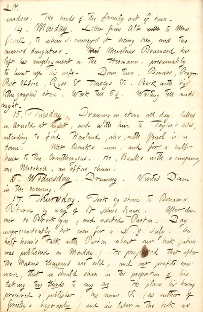 Thomas Butler Gunn Diaries- Osa 8, sivu 27, 13.-17. Heinäkuuta 1856 tekijältä Thomas Butler Gunn