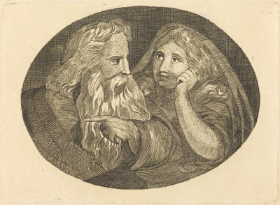 Lear ja Cordelia tekijältä Thomas Butts, Jr. after William Blake