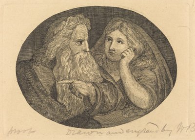 Lear ja Cordelia tekijältä Thomas Butts, Jr. after William Blake