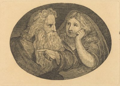 Lear ja Cordelia tekijältä Thomas Butts, Jr. after William Blake