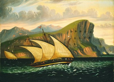 Felucca Gibraltarin edustalla tekijältä Thomas Chambers