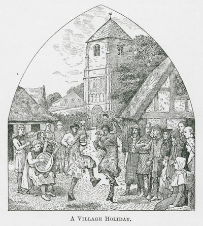 Kylän loma (litografia) tekijältä Thomas Charles Barfield