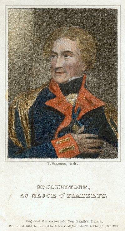 Mr Johnstone majurina OFlaherty, 1818. tekijältä Thomas Charles Wageman