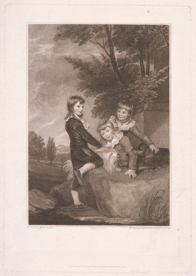 Thomas Philip kolmas Lord Grantham, myöhemmin Earl De Grey veljiensä Frederick Johnin ja Philipin kanssa tekijältä Thomas Cheesman