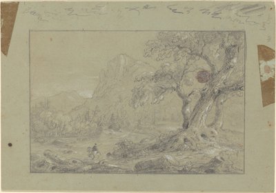 Tutkimus "The Mountain Fordille" tekijältä Thomas Cole
