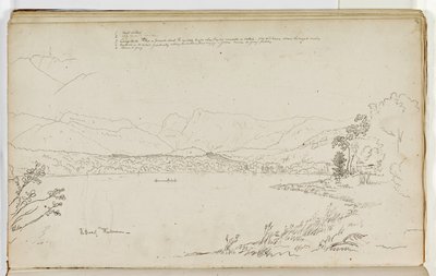 The Head of Windermere, Lake District, Englanti, 1829 (tussi ja lyijykynä paperille). tekijältä Thomas Cole