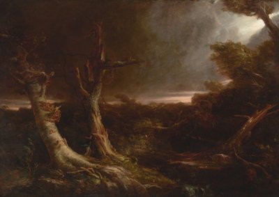 Tornado amerikkalaisessa metsässä tekijältä Thomas Cole