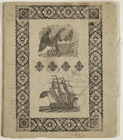 Nimetön ("Otteita väritystaidosta"), noin 1825 (tussi ja muste paperille). tekijältä Thomas Cole