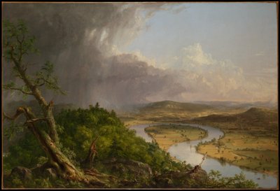 Näkymä Mount Holyokelta, Northamptonista, Massachusettsista, ukkosmyrskyn jälkeen - Joenmutka tekijältä Thomas Cole