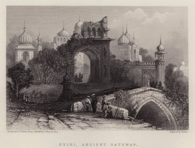 Delhi, muinainen portti (väri litho)Delhi, muinainen portti (väri litho) tekijältä Thomas Colman (after) Dibdin