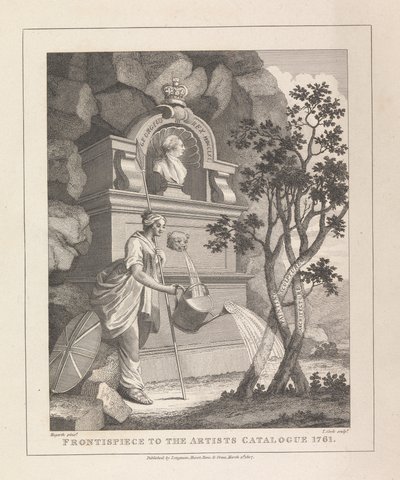 Frontispício do Catálogo do Artista, 1761 finlandês tekijältä Thomas Cook