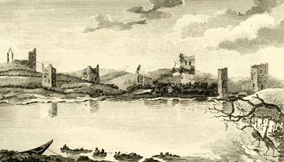 N. View of the Ruins of Clomines, Co. Wexford, 1791. tekijältä Thomas Cook