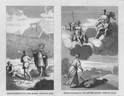 The Happy Ascetic, 1724, ja Leveridges Songs, 1727, 1809, 1827. tekijältä Thomas Cook