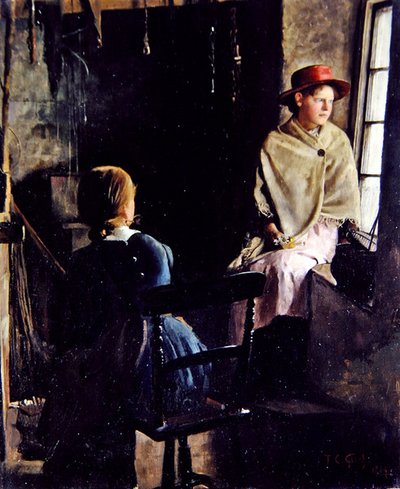 A Cottage Interior, Newlyn (1884 (öljy kankaalle) tekijältä Thomas Cooper Gotch