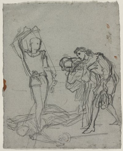 Kaksintaistelu Naamioballin jälkeen recto, c. 1857. tekijältä Thomas Couture