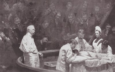 Philadelphia: D Hayes Agnew, klinikan päättyessä (litografia). tekijältä Thomas Cowperthwait (after) Eakins