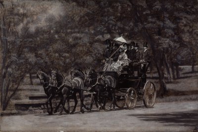 The Fairman Rogers Four-In-Hand (A May Morning in the Park) 1899 (öljy kankaalle) tekijältä Thomas Cowperthwait Eakins
