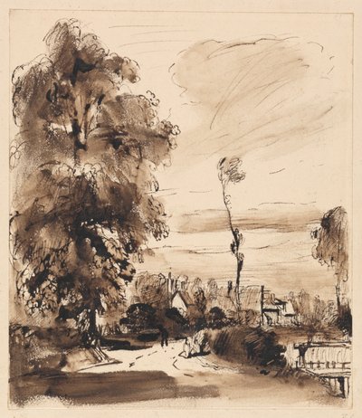 Country Lane mökeillä tekijältä Thomas Creswick