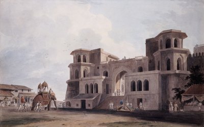 Panch Mahal Gate, Lucknow, Uttar Pradesh, n. 1789 tekijältä Thomas Daniell