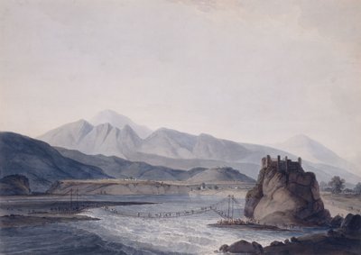 Köysilta, Srinagar, Garhwal, Uttar Pradesh, tekijältä Thomas Daniell