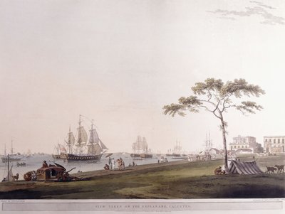 Näkymä Esplanadilta, Kalkutta, 1797 tekijältä Thomas Daniell