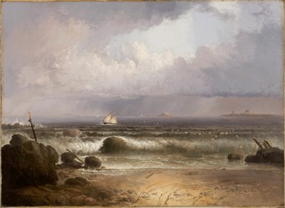 Coming Squall Nahant Beach kesäsuihkulla, 1835. tekijältä Thomas Doughty