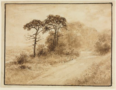 Maisema mutkaisella tiellä, 1833. tekijältä Thomas Doughty