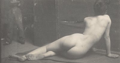 [Naisten alaston takaa], n. 1889, n. 1889. tekijältä Thomas Eakins