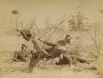 [Neljä miesopiskelijaa makaa freskossa] tekijältä Thomas Eakins