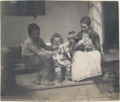 [Frances Crowell tunnistamattoman pojan, Katien, Jamesin ja Frances Crowellin kanssa], 1890, 1890. tekijältä Thomas Eakins
