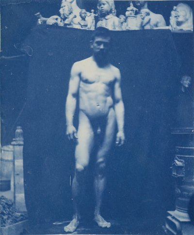 Seisova alaston Samuel Murray, n. 1890-1892. tekijältä Thomas Eakins