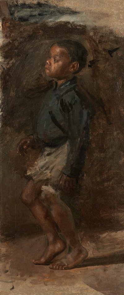 Tutkimus black Boy Dancing: The Boy, luultavasti 1877. tekijältä Thomas Eakins
